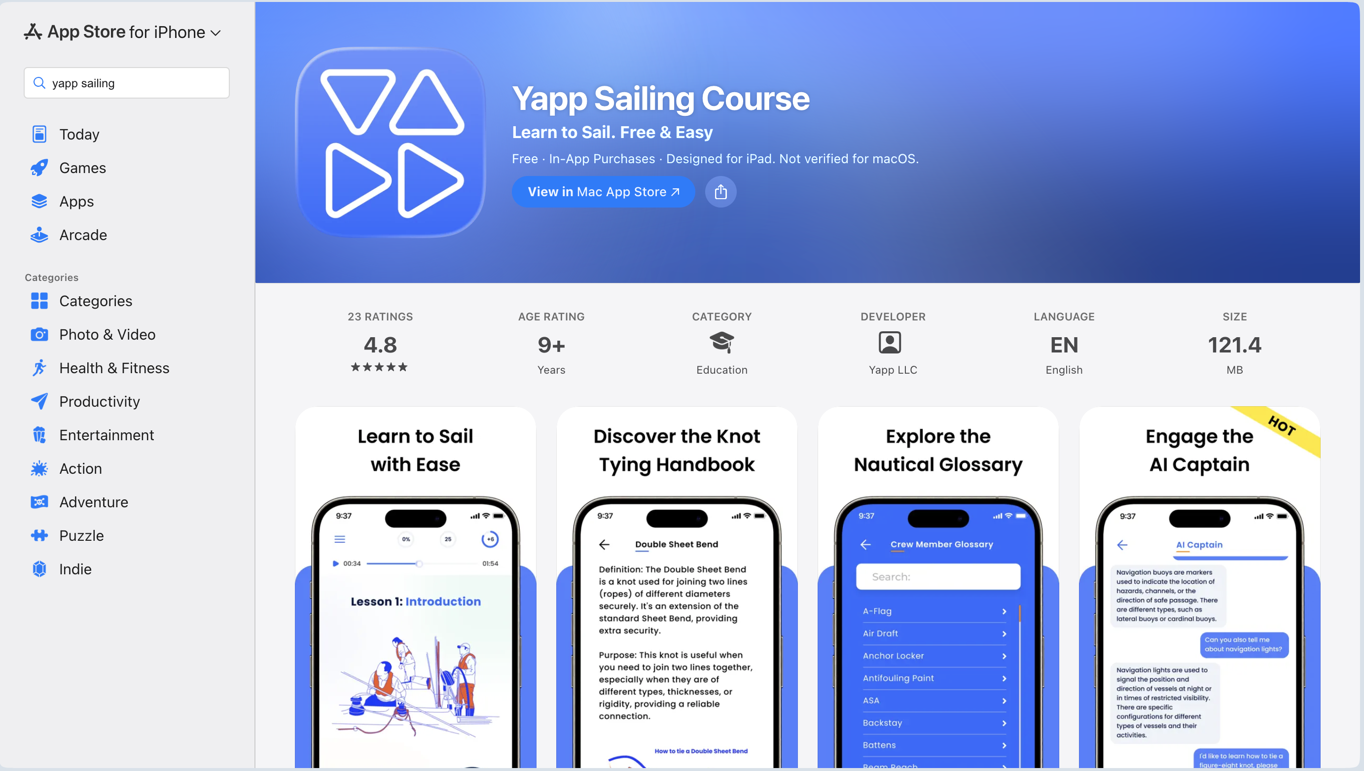 Yapp Sailing Course
